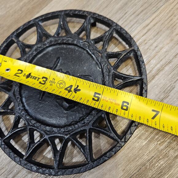 Vintage Cast Iron Trivet Civil War Military Silhouette 6-1/4" USA RARE Vtg - Picture 8 of 8